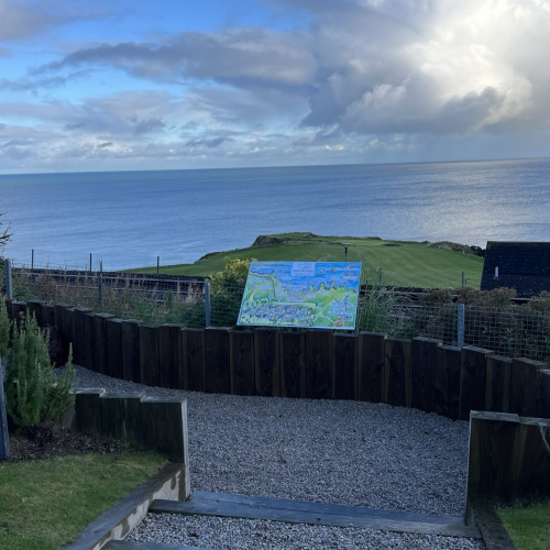 31 Dalriada Luxury Lodges Communal Seating Area Towards Golf Gourse