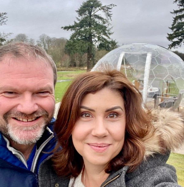 Anne and Gary at Dome Dining at Meldrum Country House