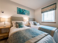Dalriada Luxury Lodges Bedroom 2 as Twin Beds