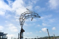 Dolphin sculpture Stonehaven Dalriada Lodges